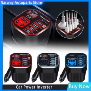 Inverter ya Aina ya Kikombe Iliyowekwa kwenye Gari na Chaja ya QC